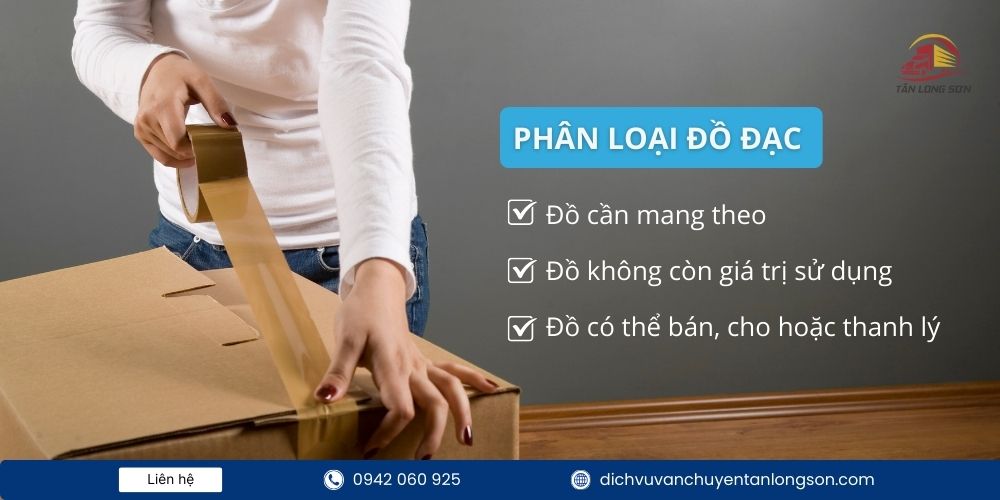 Phân loại, thanh lý đồ đạc không cần thiết 